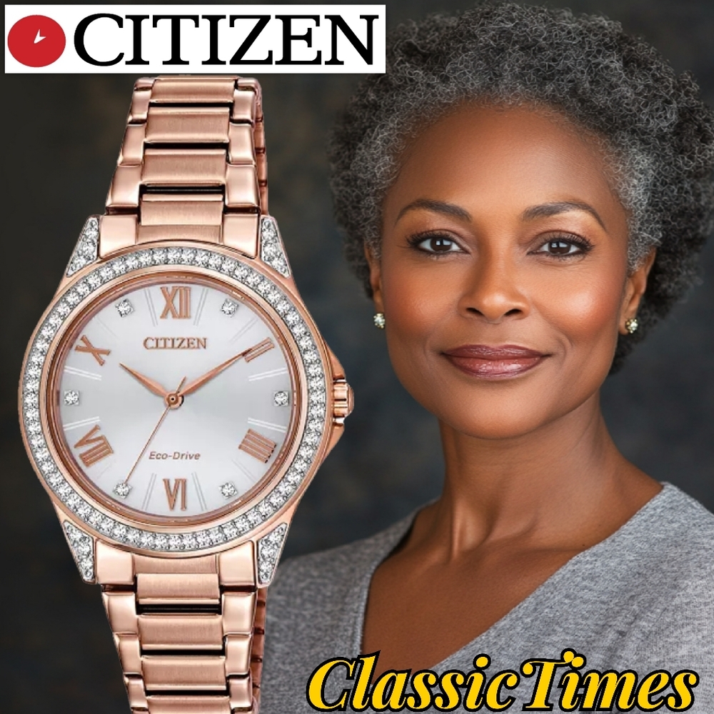 ***BRAND NEW*** Citizen Ladies' Crystal Eco-Drive  Mother-of-Pearl Dial Watch